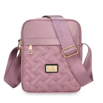 Women Crossbody Bag Embroidery Multi-Zipper Shoulder Bag